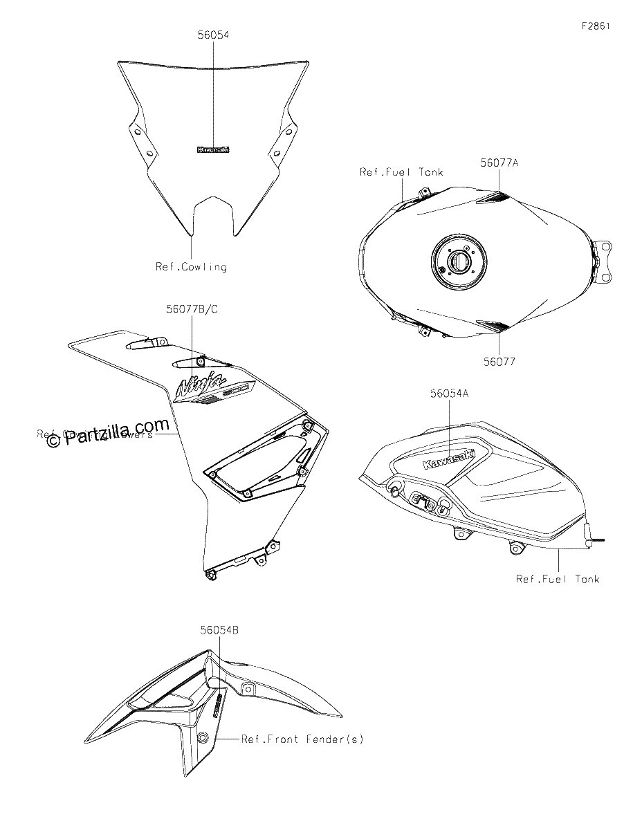 Diagrama de DECALS SILVER GRFNN GRFNL CA US