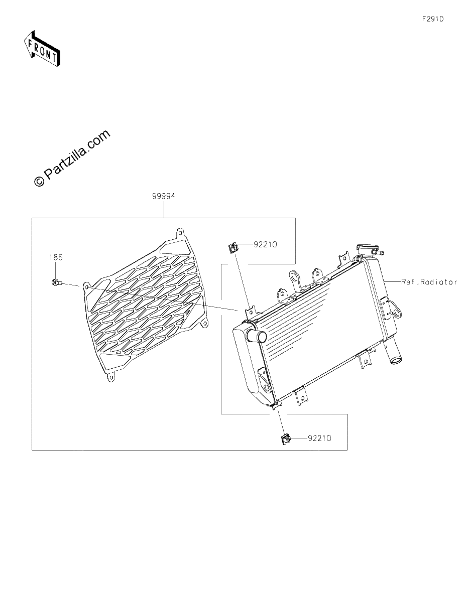 Diagrama de ACCESSORY RADIATOR SCREEN