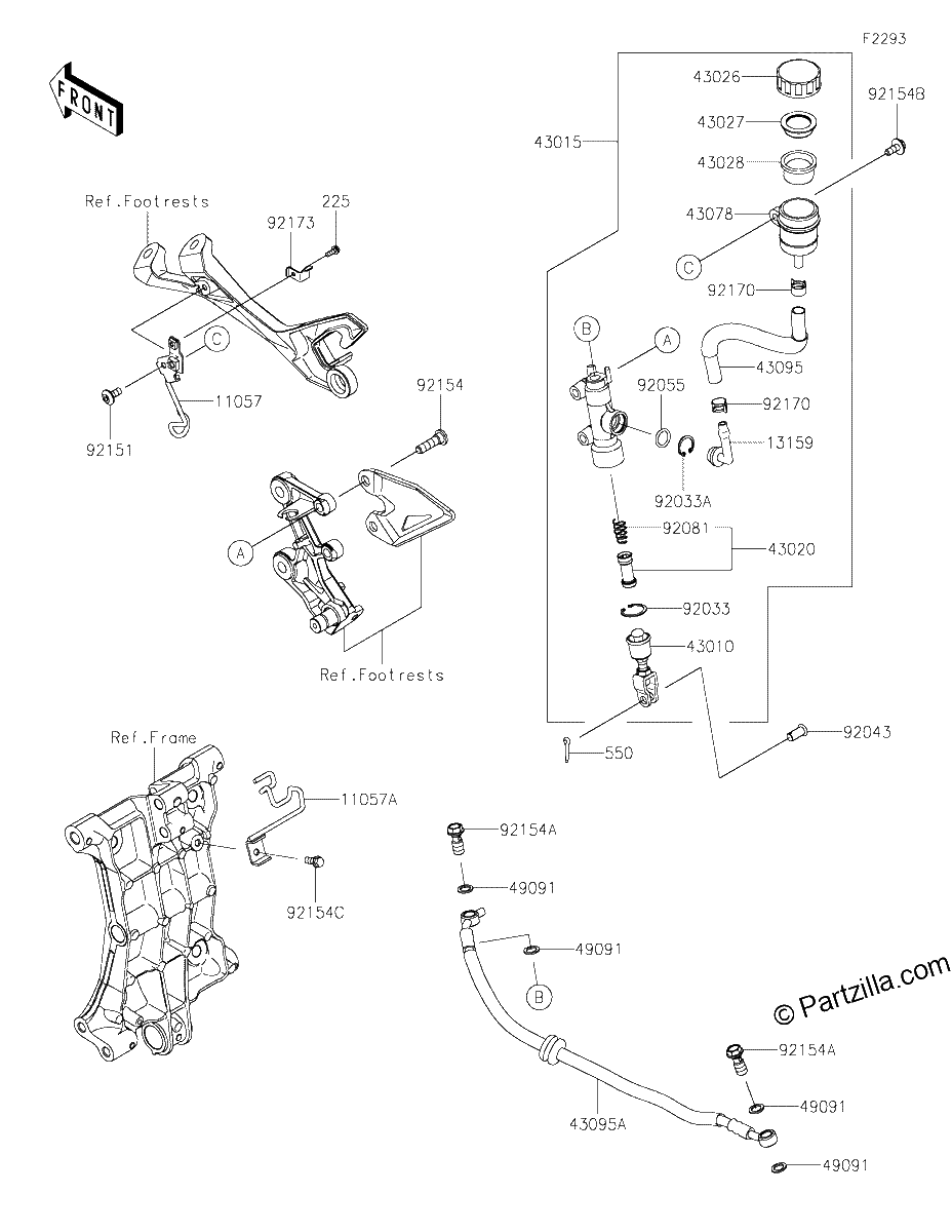 Diagrama de REAR MASTER CYLINDER