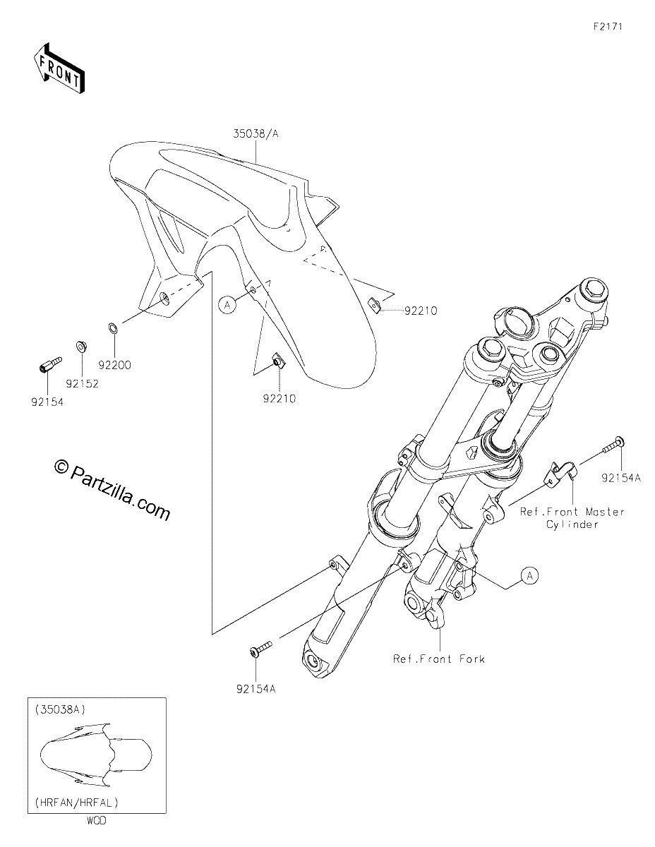 Diagrama de FRONT FENDER S