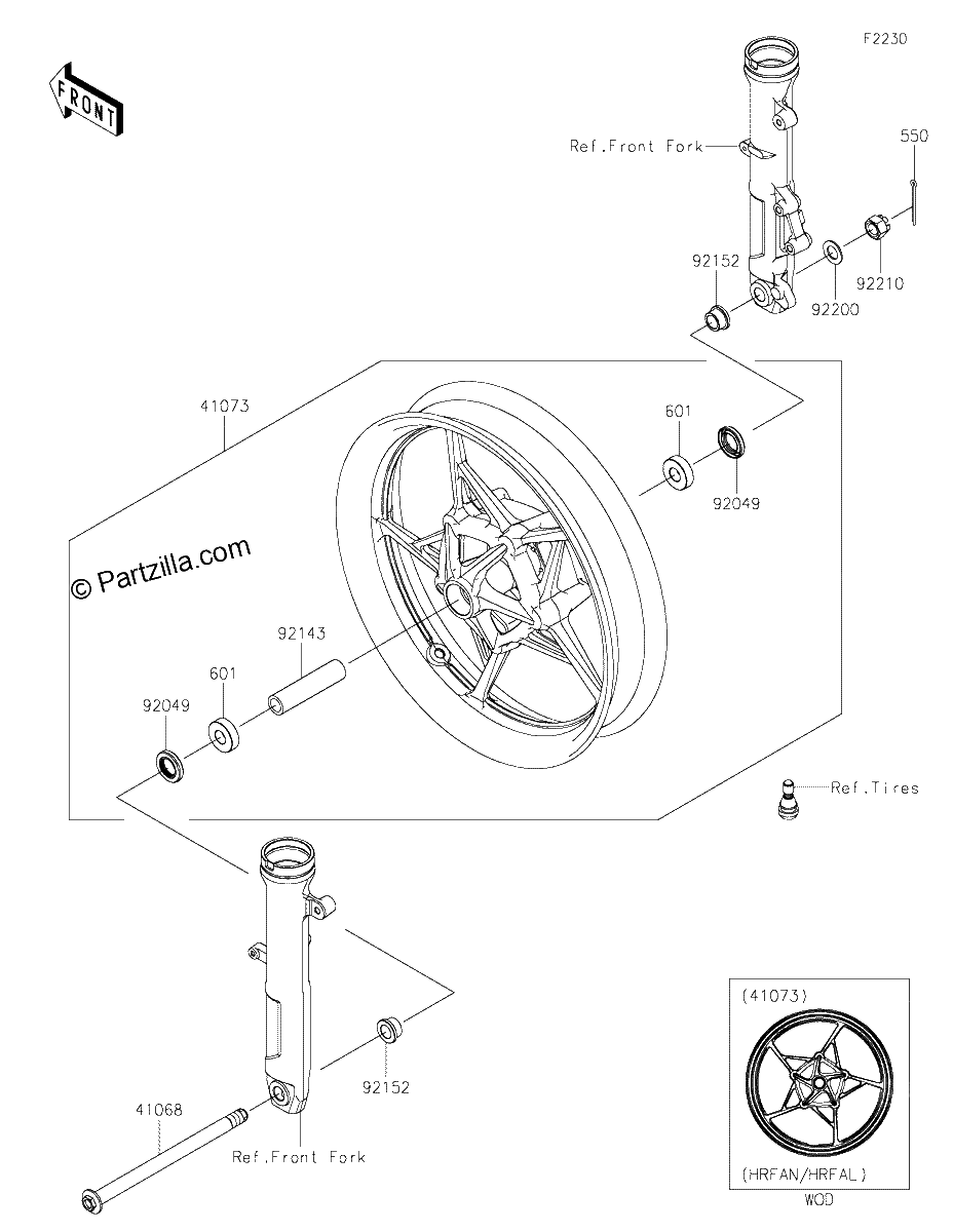 Diagrama de FRONT WHEEL