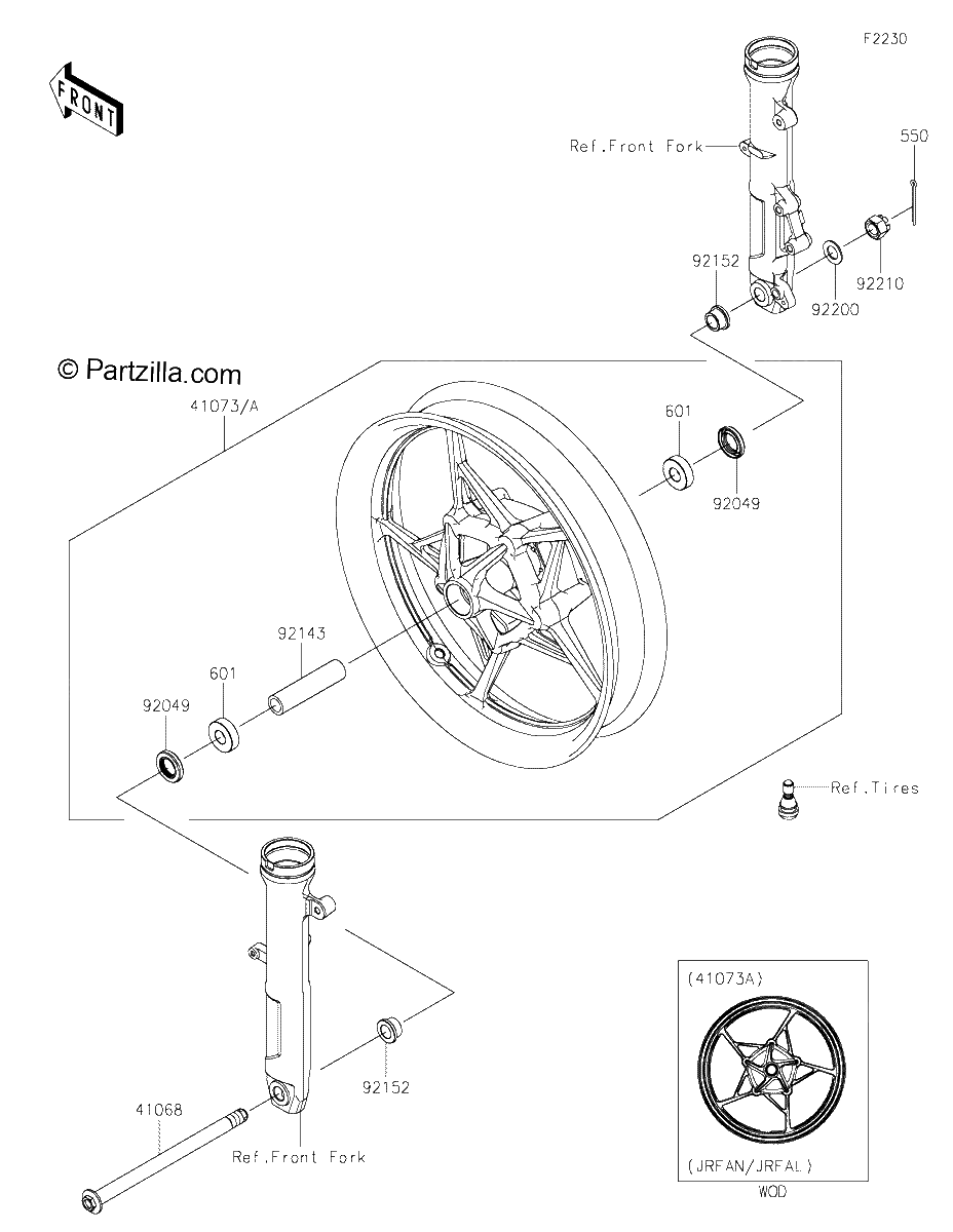 Diagrama de FRONT WHEEL
