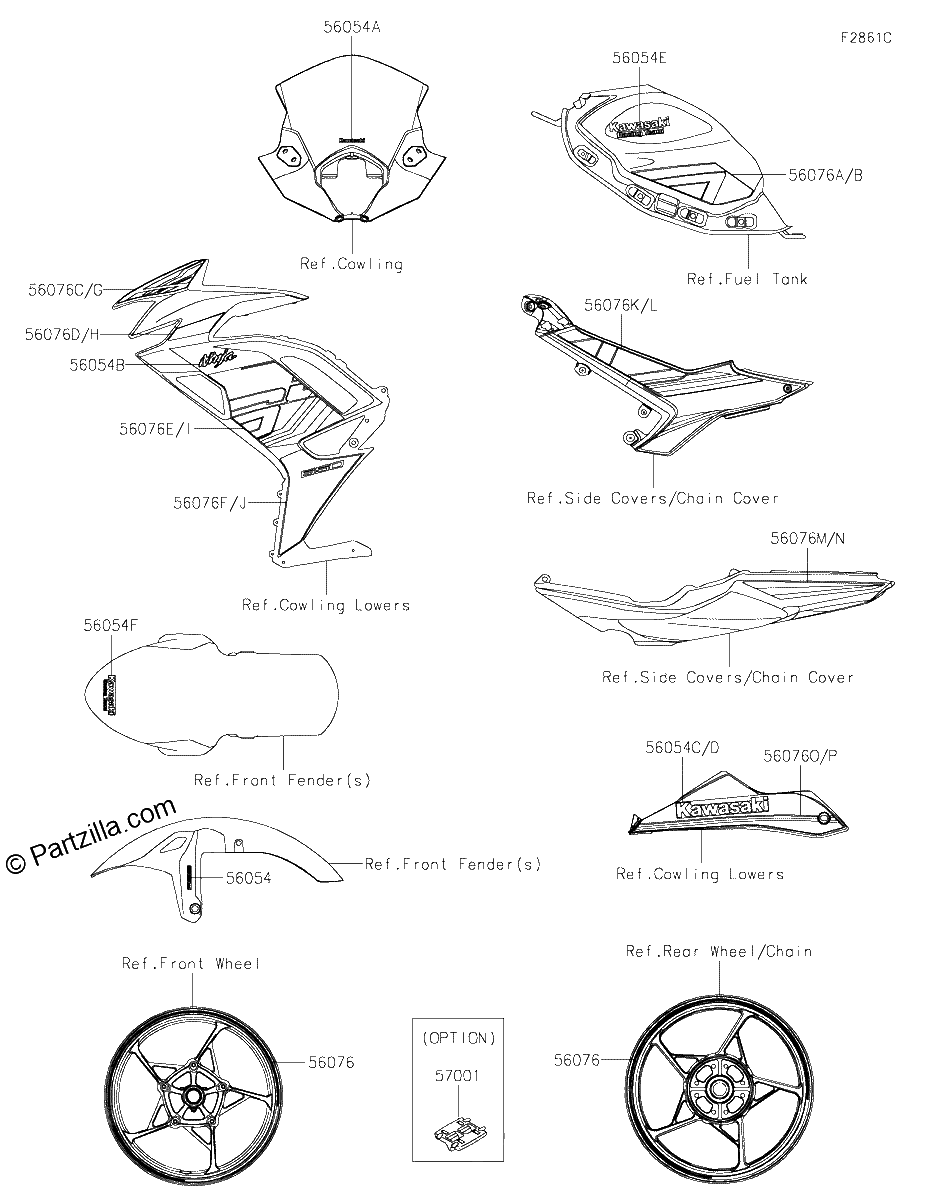 Diagrama de DECALS L GREEN PRFAN PRFAL