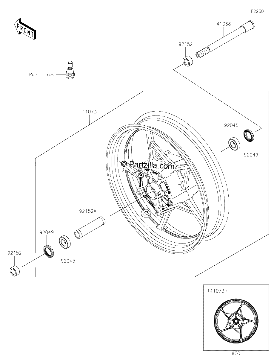 Diagrama de FRONT WHEEL