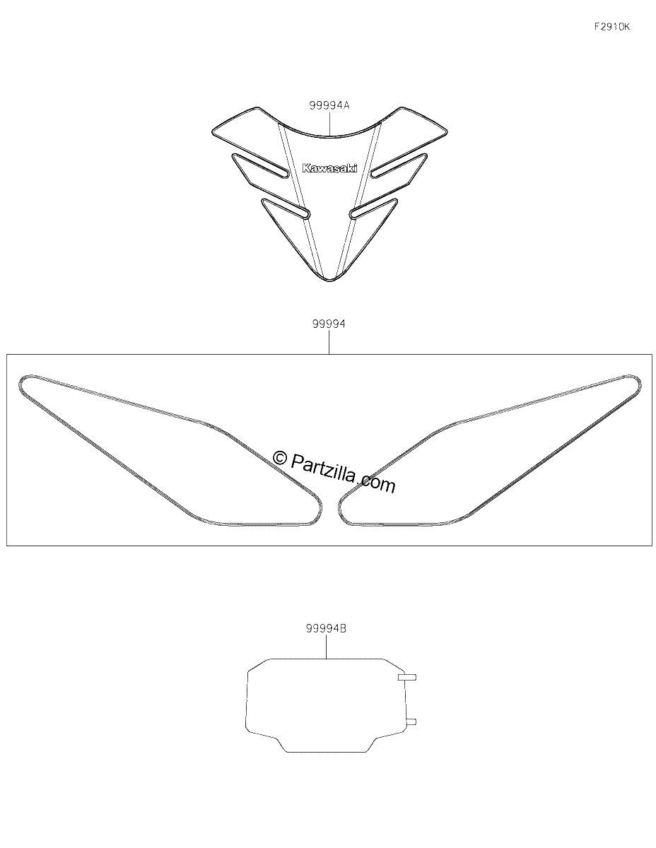 Diagrama de ACCESSORY TANK PADS AND METER FILM