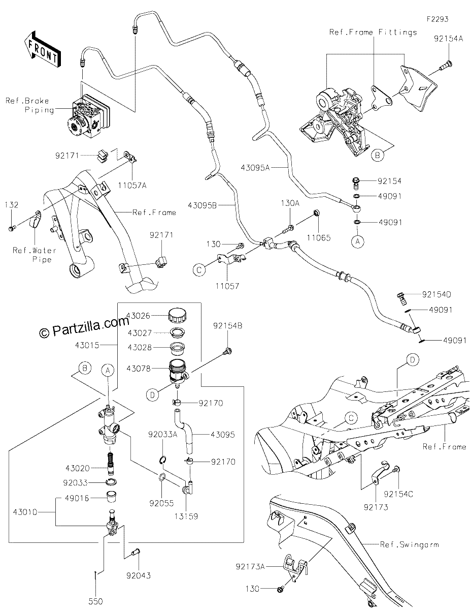 Diagrama de REAR MASTER CYLINDER