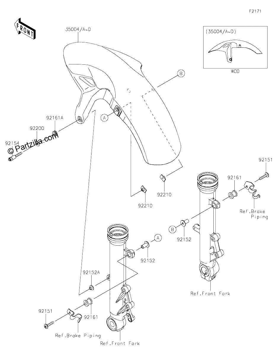 Diagrama de FRONT FENDER S