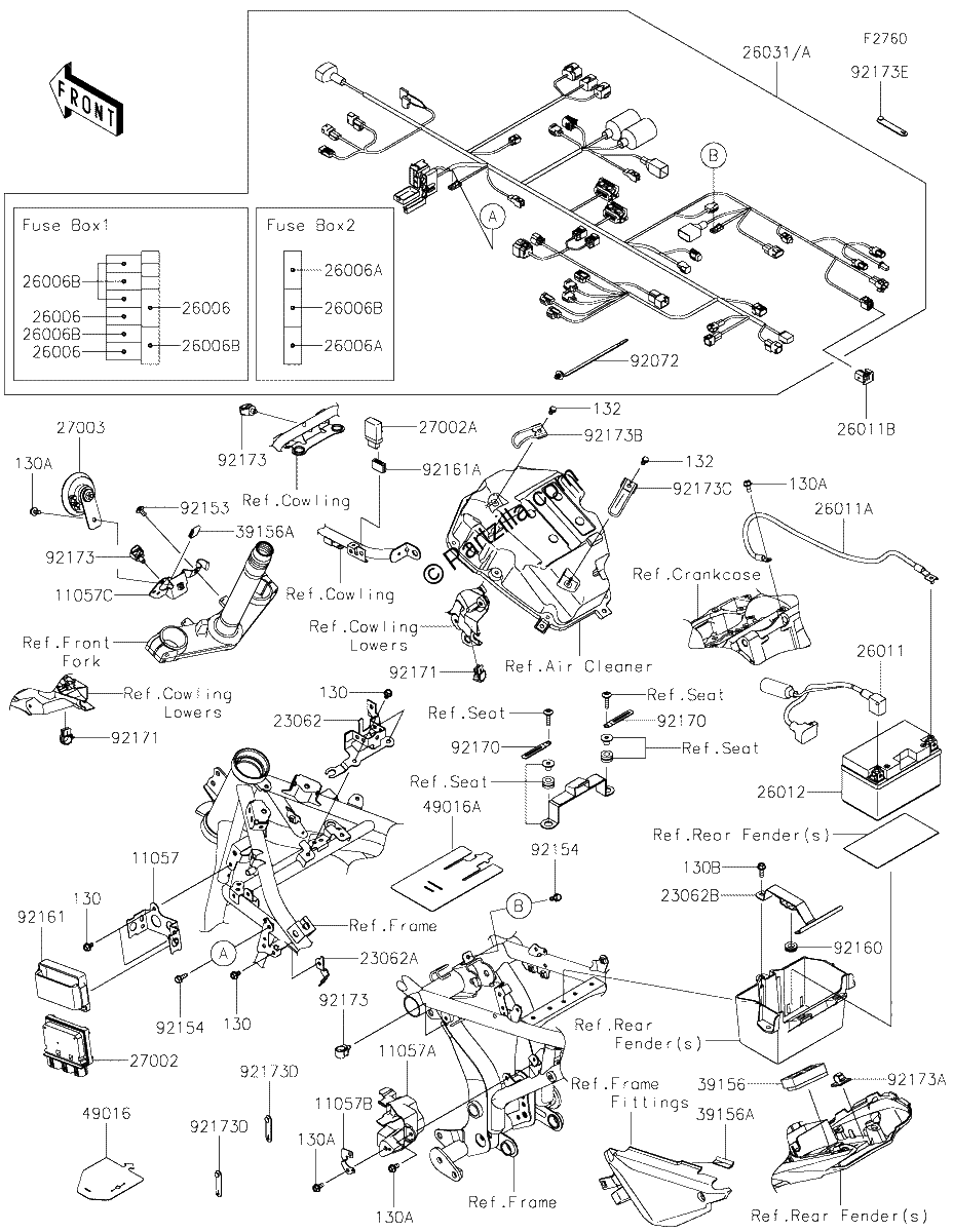 Diagrama de CHASSIS ELECTRICAL EQUIPMENT
