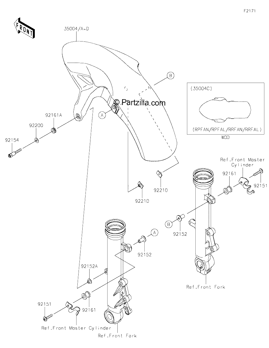 Diagrama de FRONT FENDER S