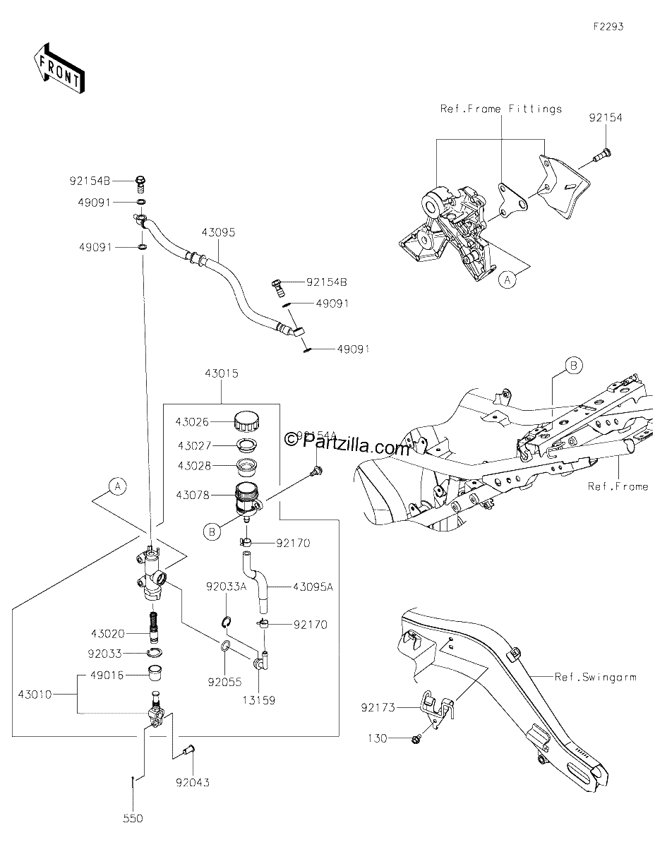 Diagrama de REAR MASTER CYLINDER