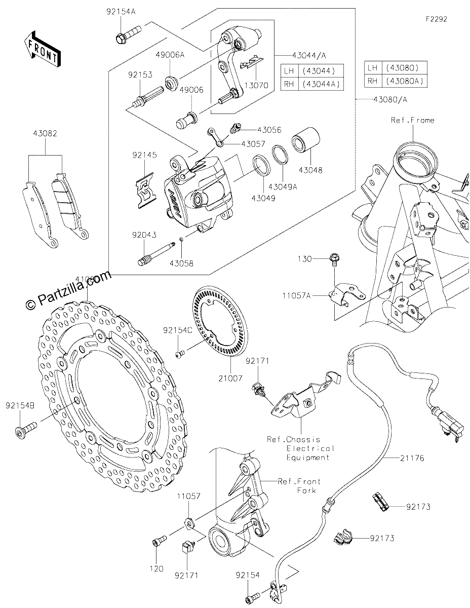 Diagrama de FRONT BRAKE