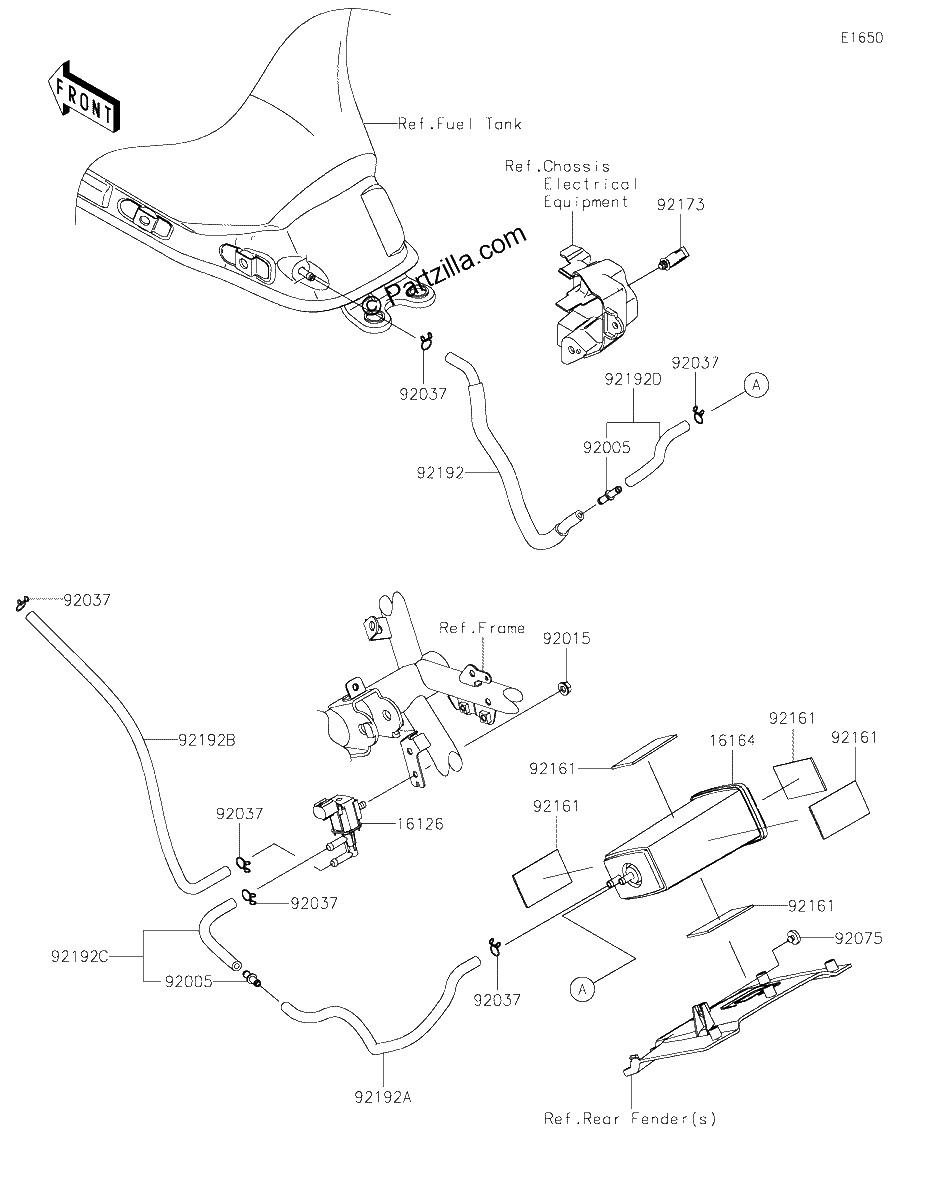Diagrama de FUEL EVAPORATIVE SYSTEM CA