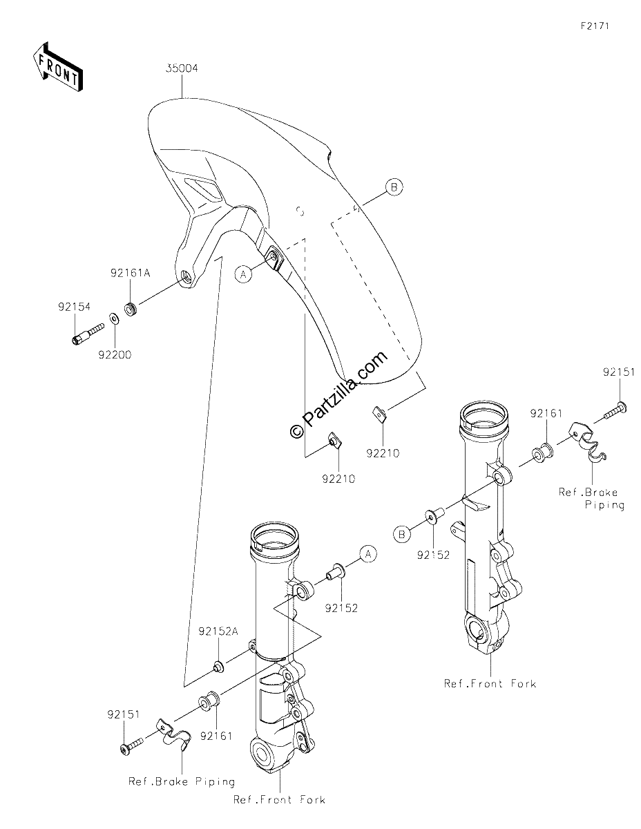 Diagrama de FRONT FENDER S