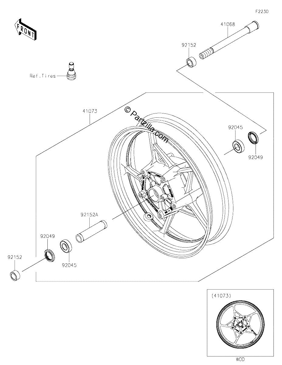 Diagrama de FRONT WHEEL