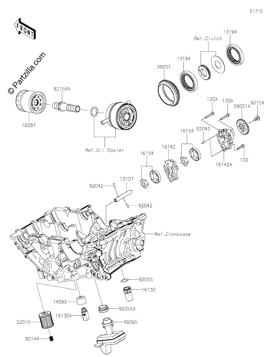 Diagrama de OIL PUMP OIL FILTER