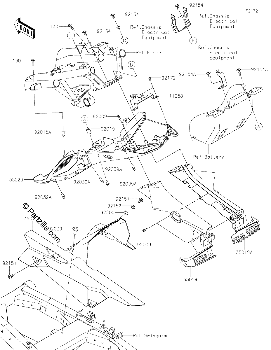 Diagrama de REAR FENDER S