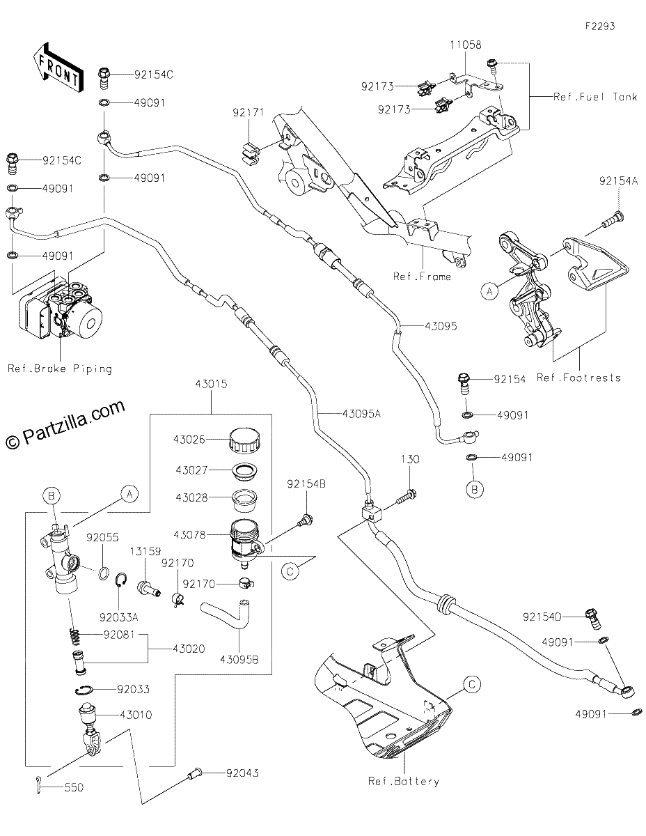 Diagrama de REAR MASTER CYLINDER