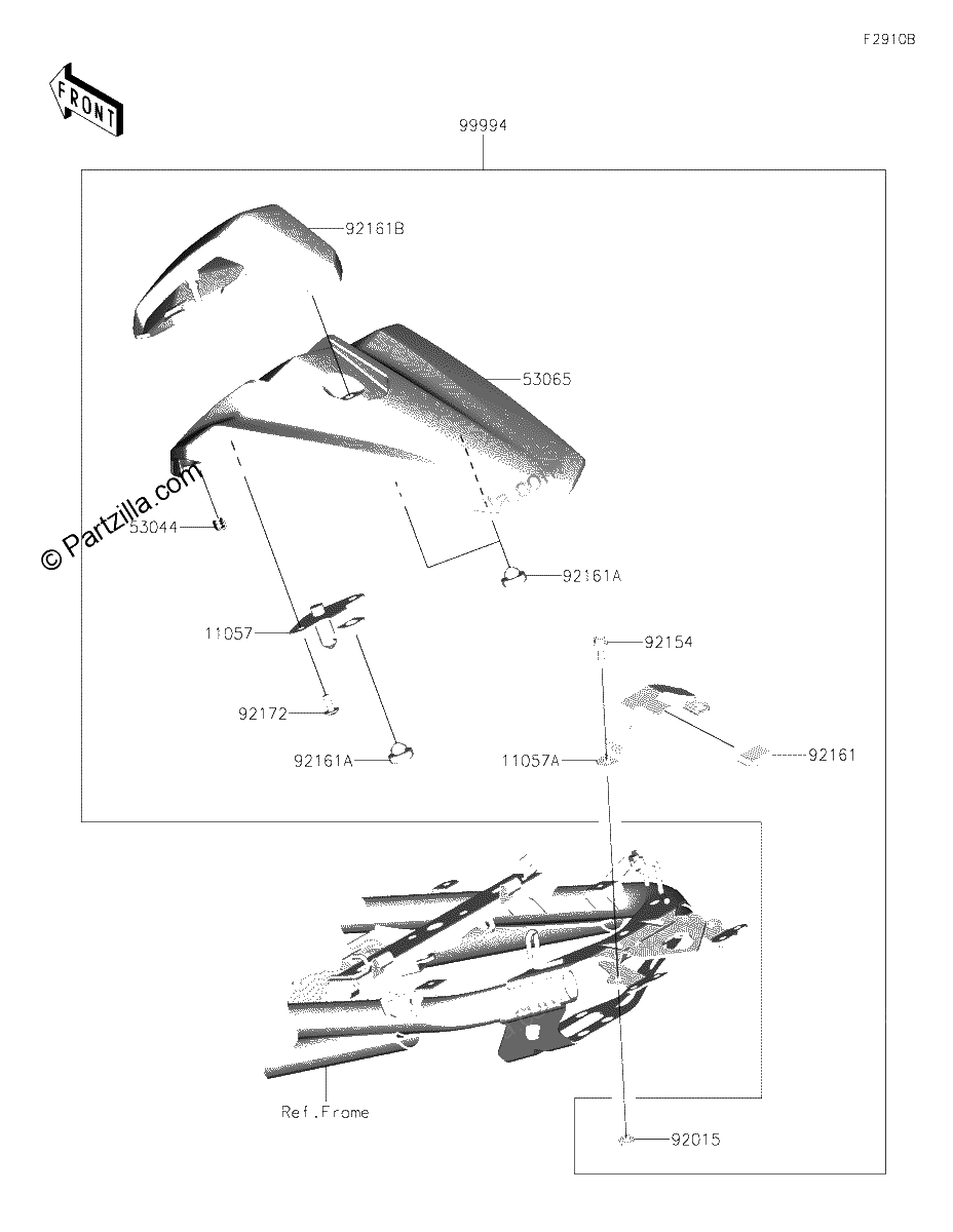 Diagrama de ACCESSORY PILLION SEAT COVER