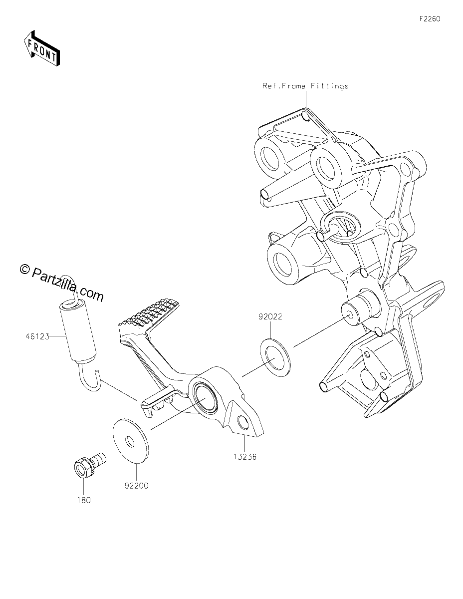Diagrama de BRAKE PEDAL TORQUE LINK