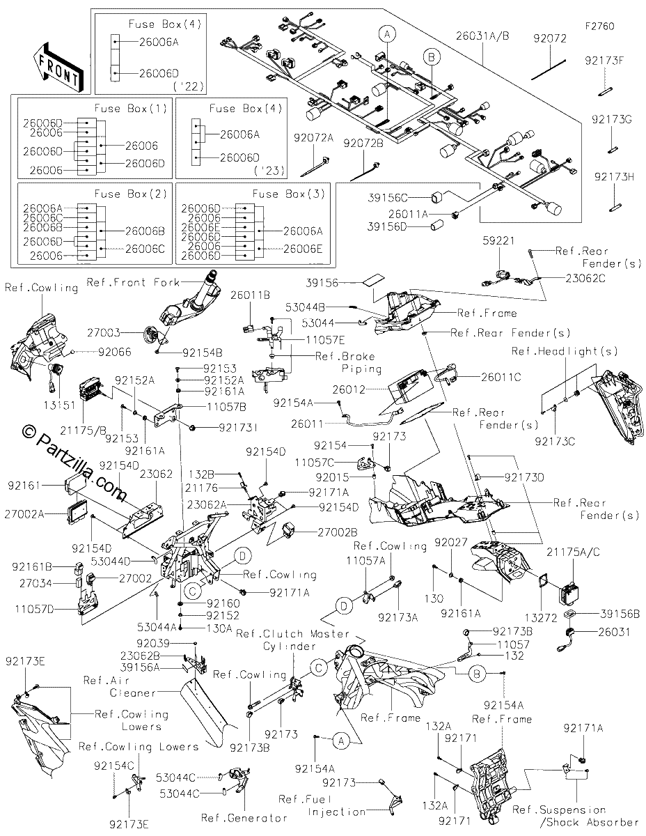 Diagrama de CHASSIS ELECTRICAL EQUIPMENT