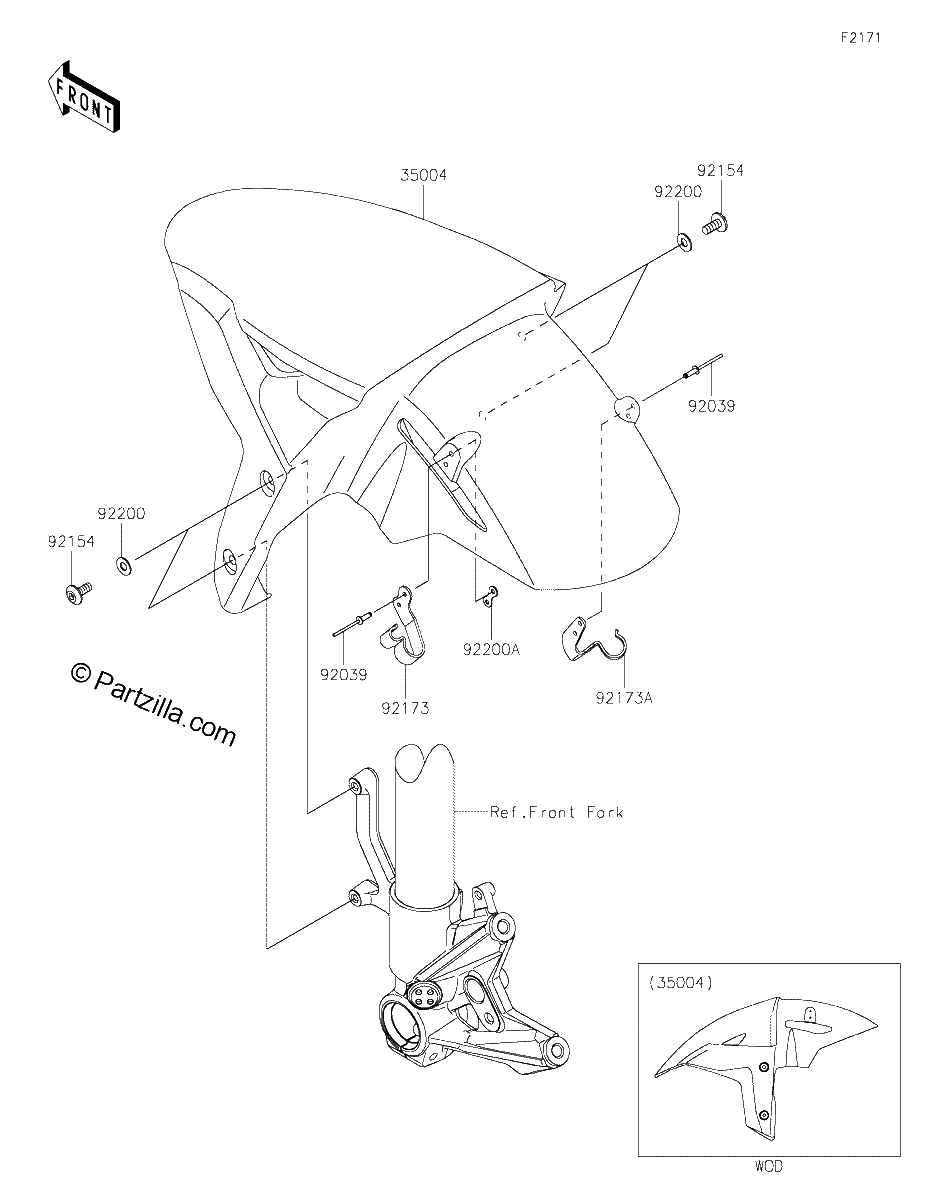 Diagrama de FRONT FENDER S