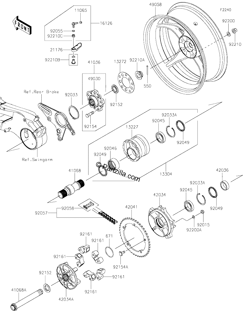 Diagrama de REAR WHEEL CHAIN