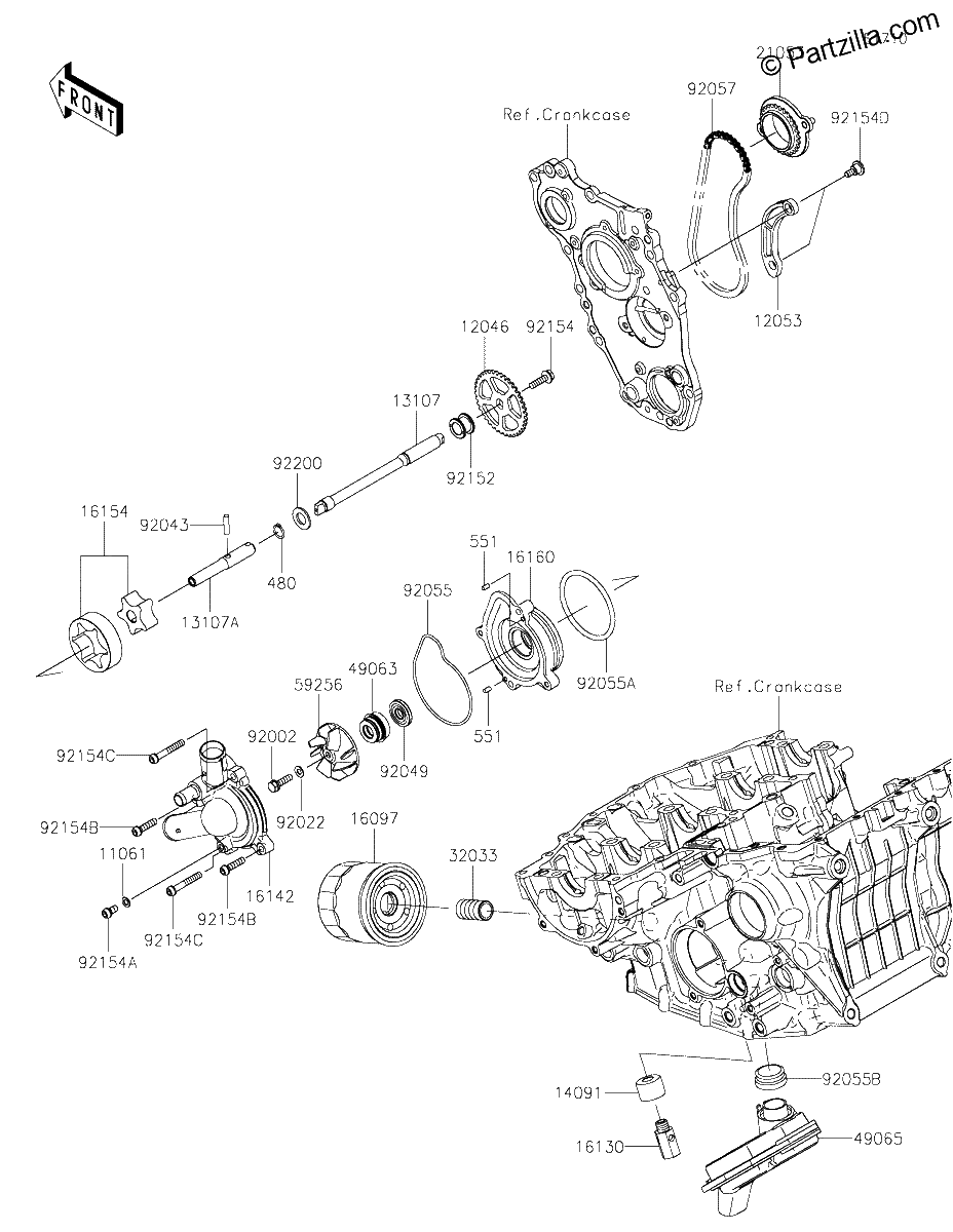 Diagrama de OIL PUMP OIL FILTER