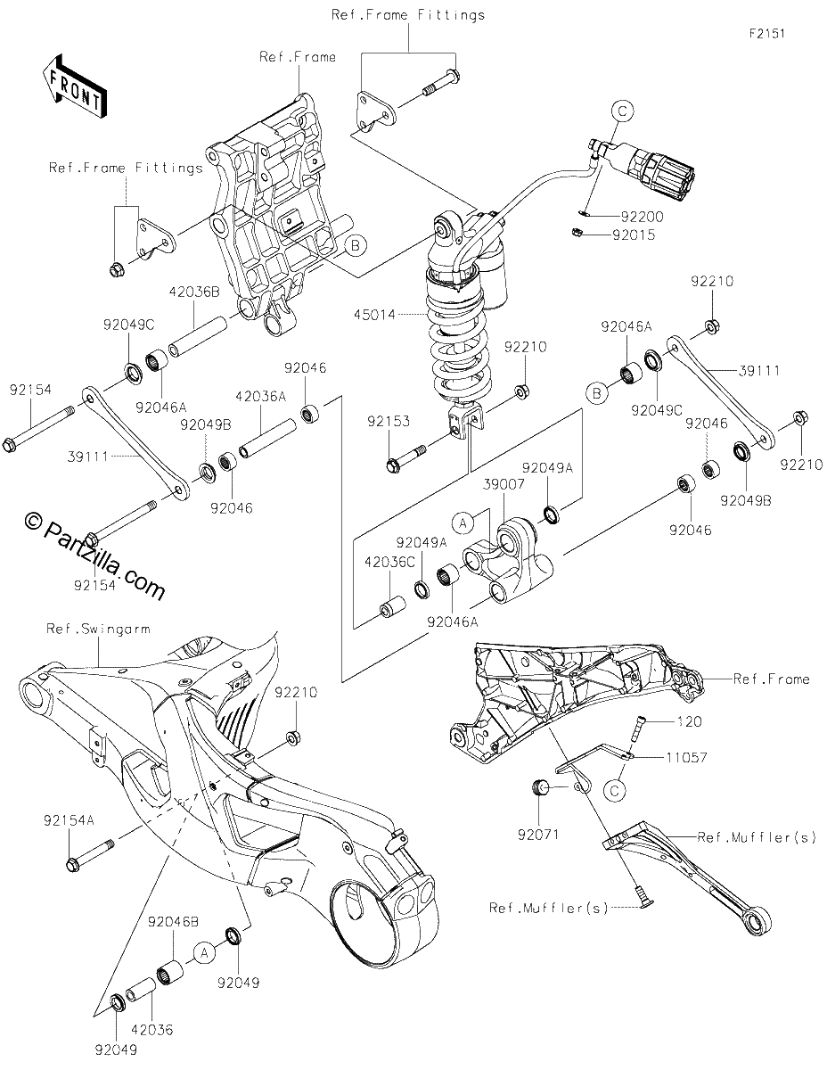 Diagrama de SUSPENSION SHOCK ABSORBER