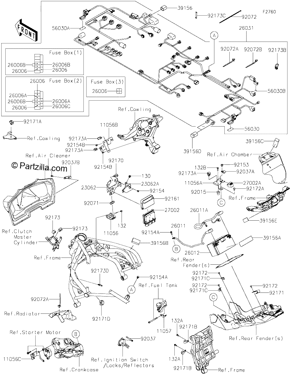 Diagrama de CHASSIS ELECTRICAL EQUIPMENT