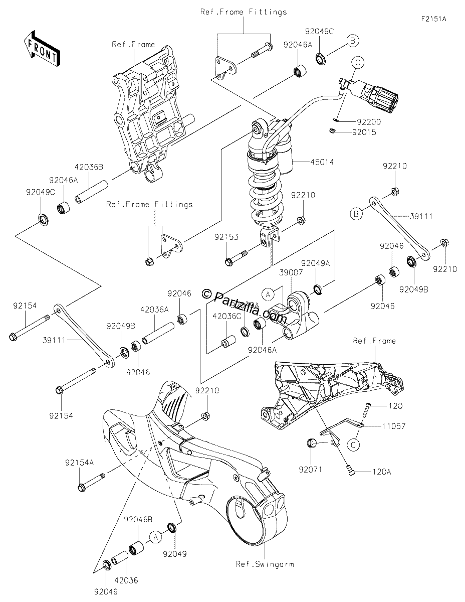 Diagrama de SUSPENSION SHOCK ABSORBER YNFNN YRFNN
