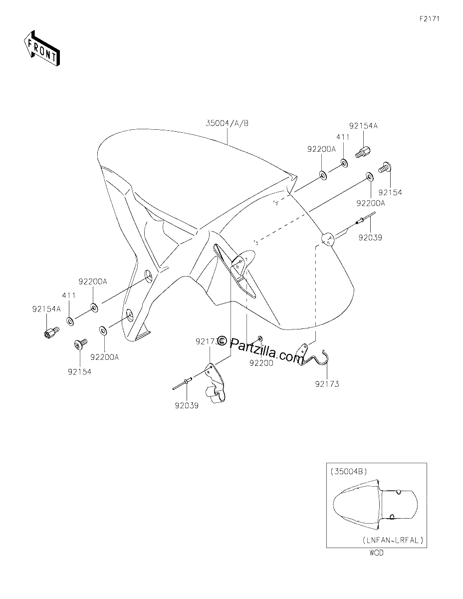 Diagrama de FRONT FENDER S