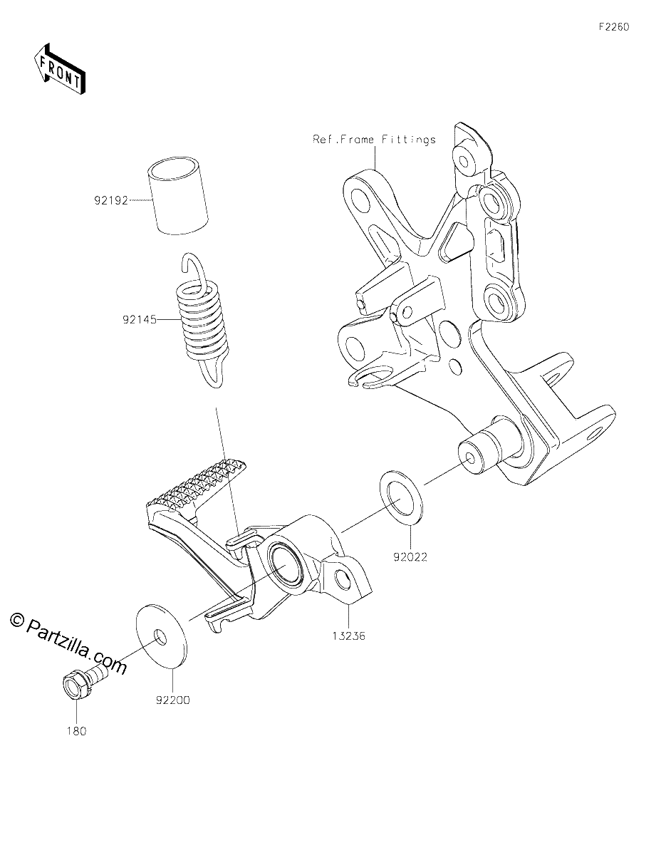 Diagrama de BRAKE PEDAL TORQUE LINK