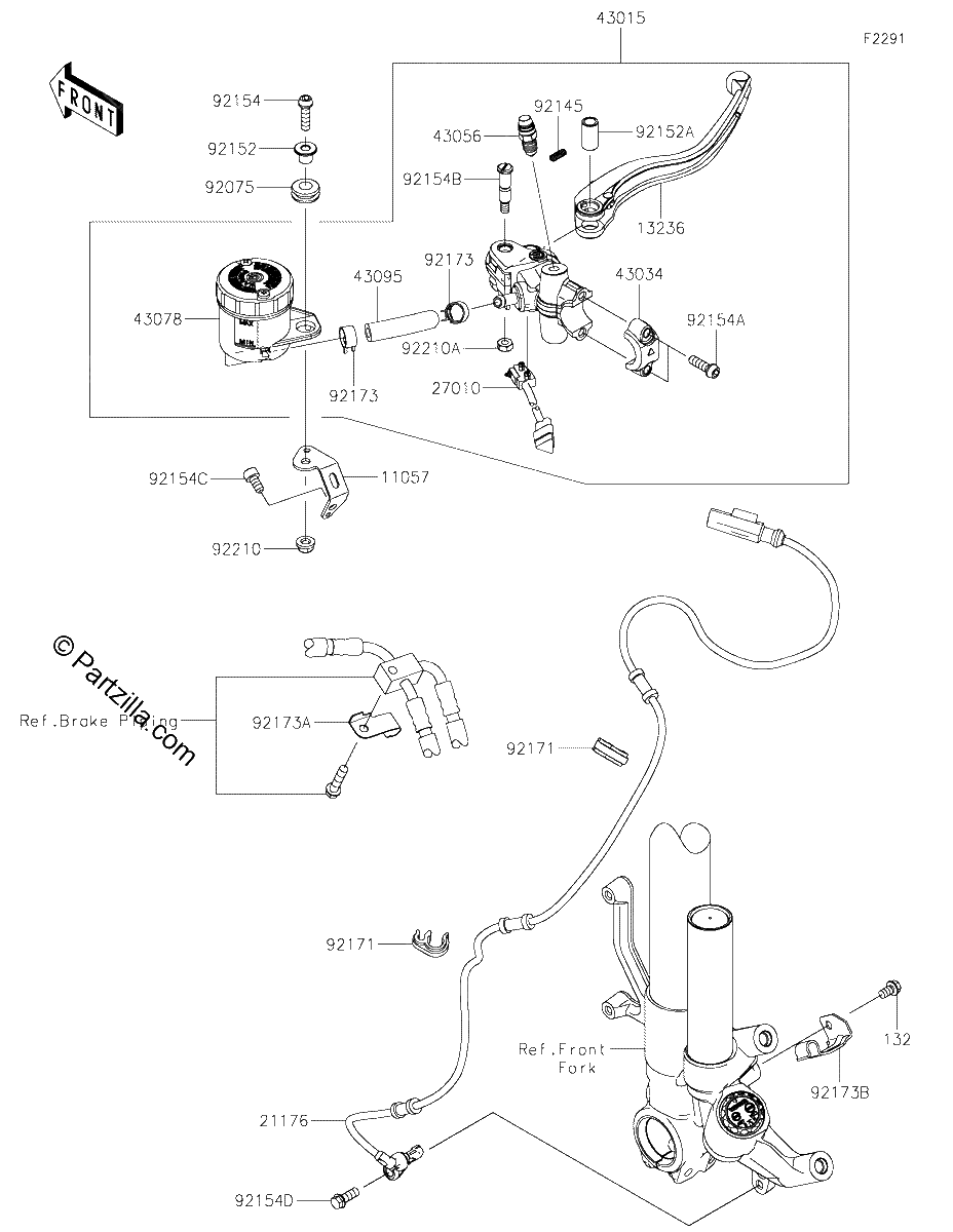 Diagrama de FRONT MASTER CYLINDER