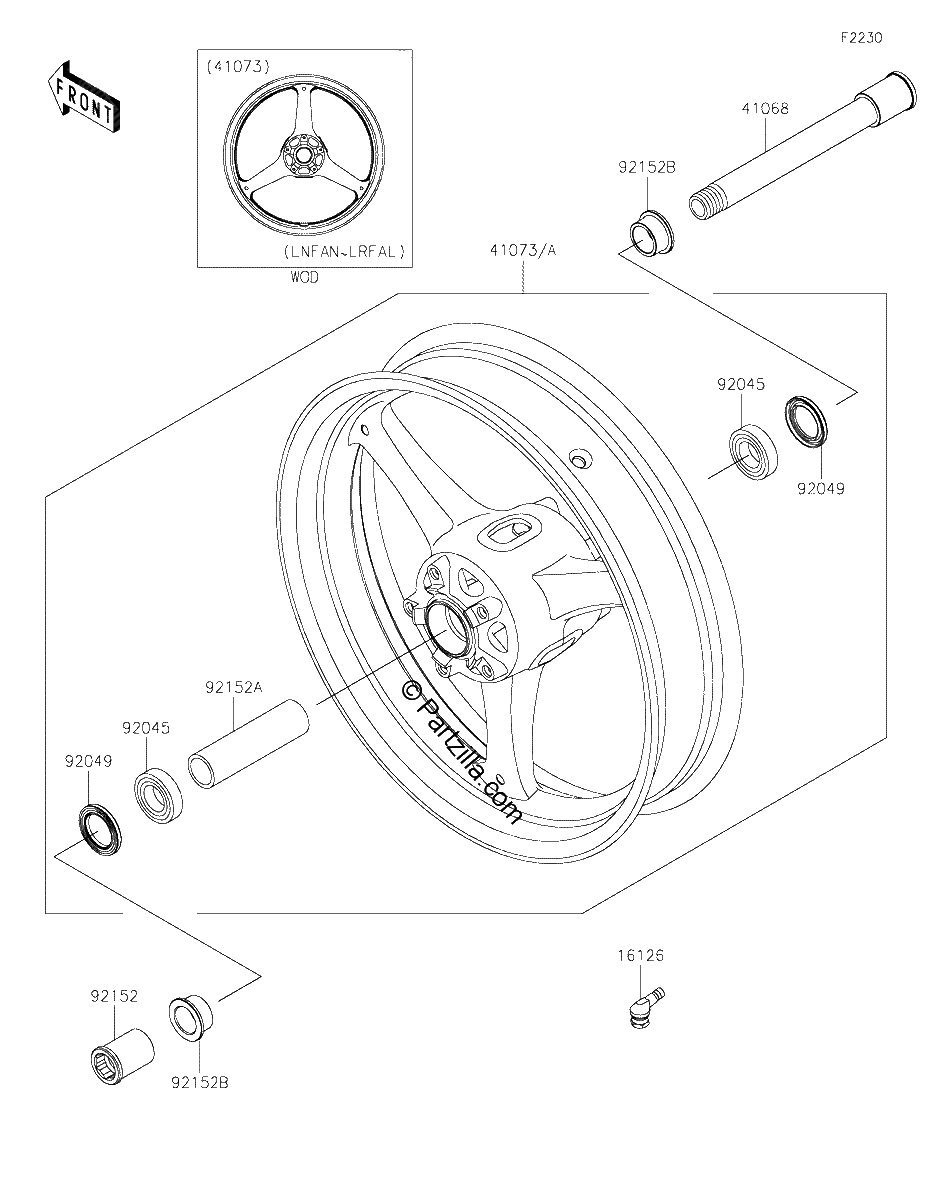Diagrama de FRONT WHEEL