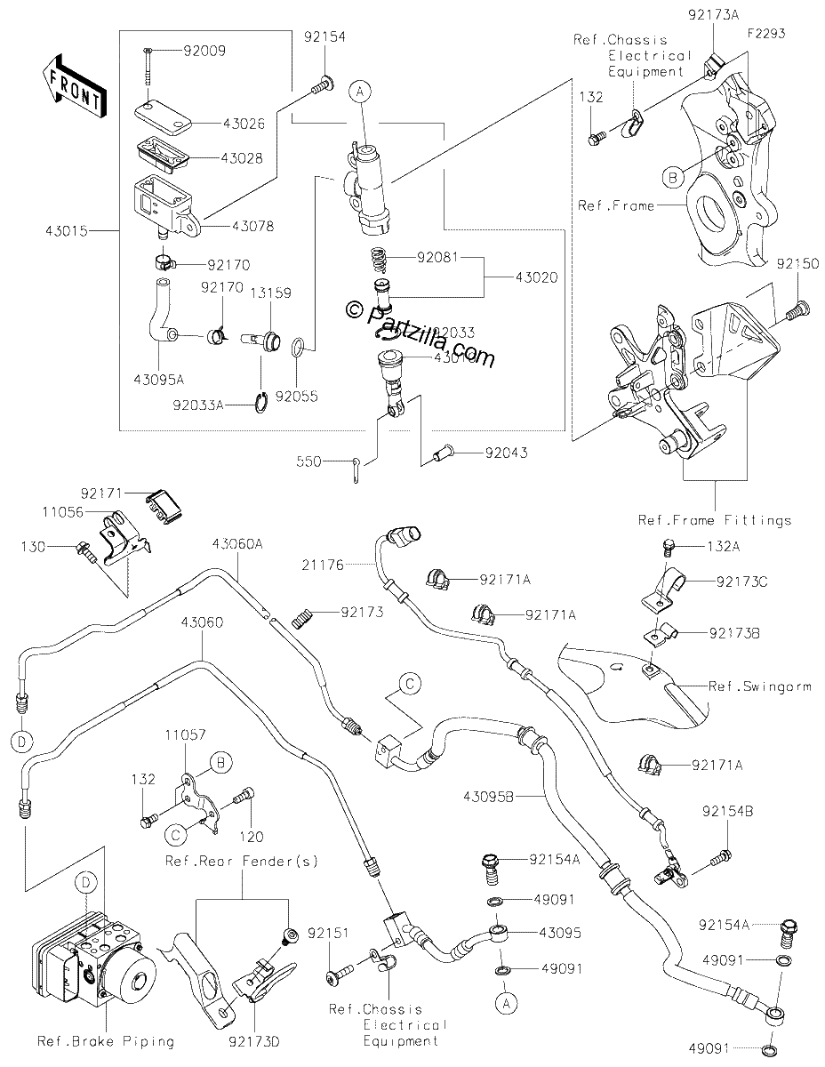 Diagrama de REAR MASTER CYLINDER