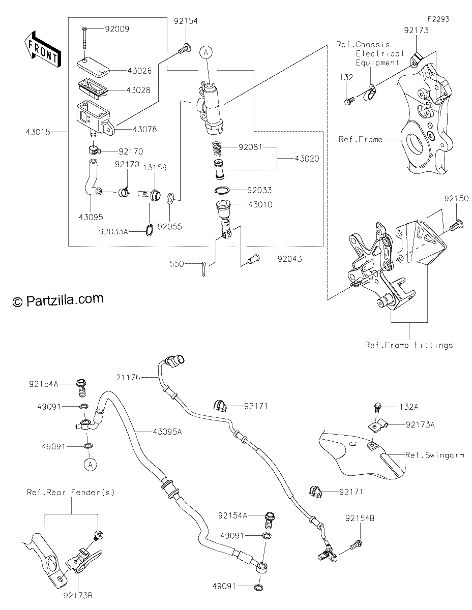 Diagrama de REAR MASTER CYLINDER