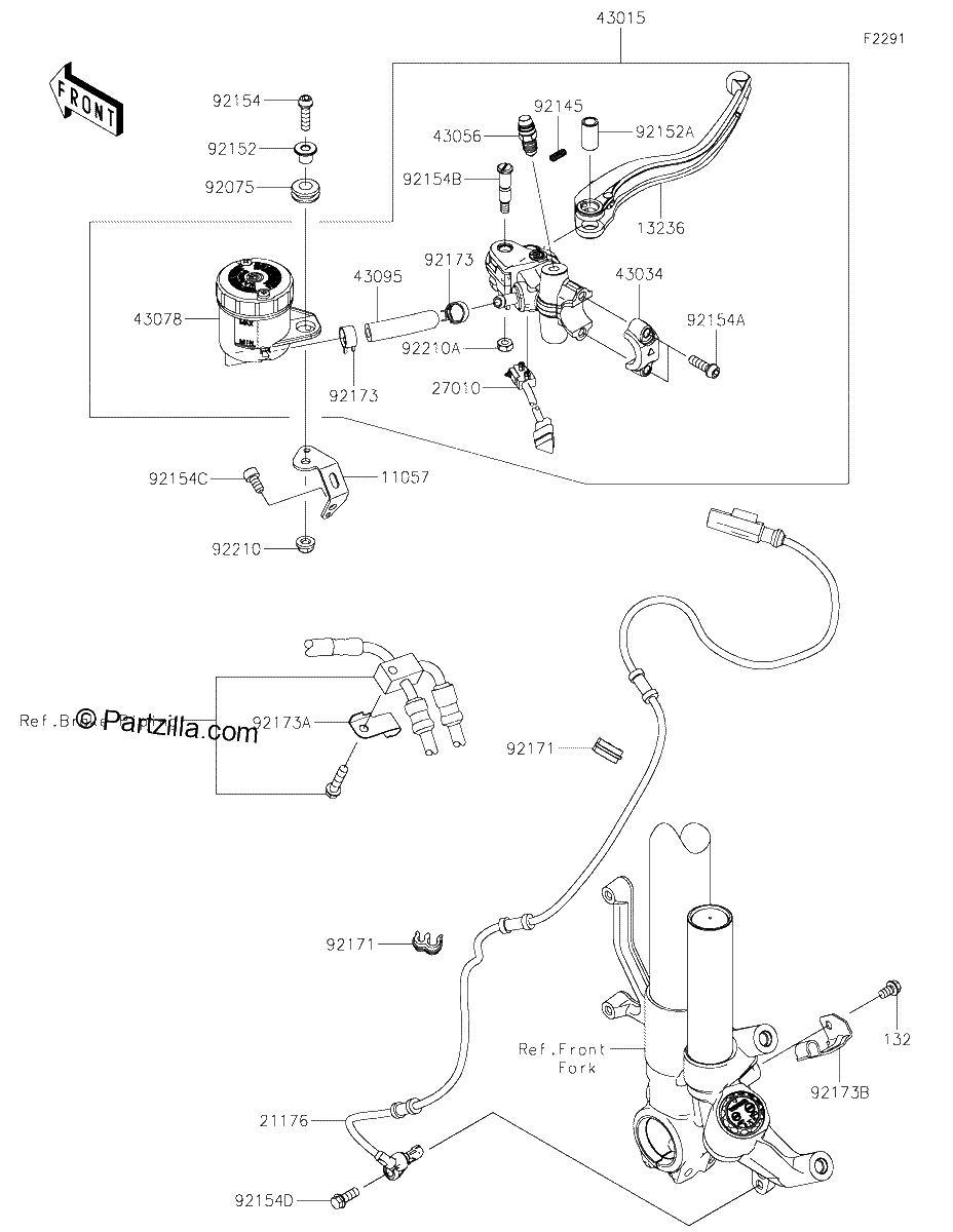 Diagrama de FRONT MASTER CYLINDER