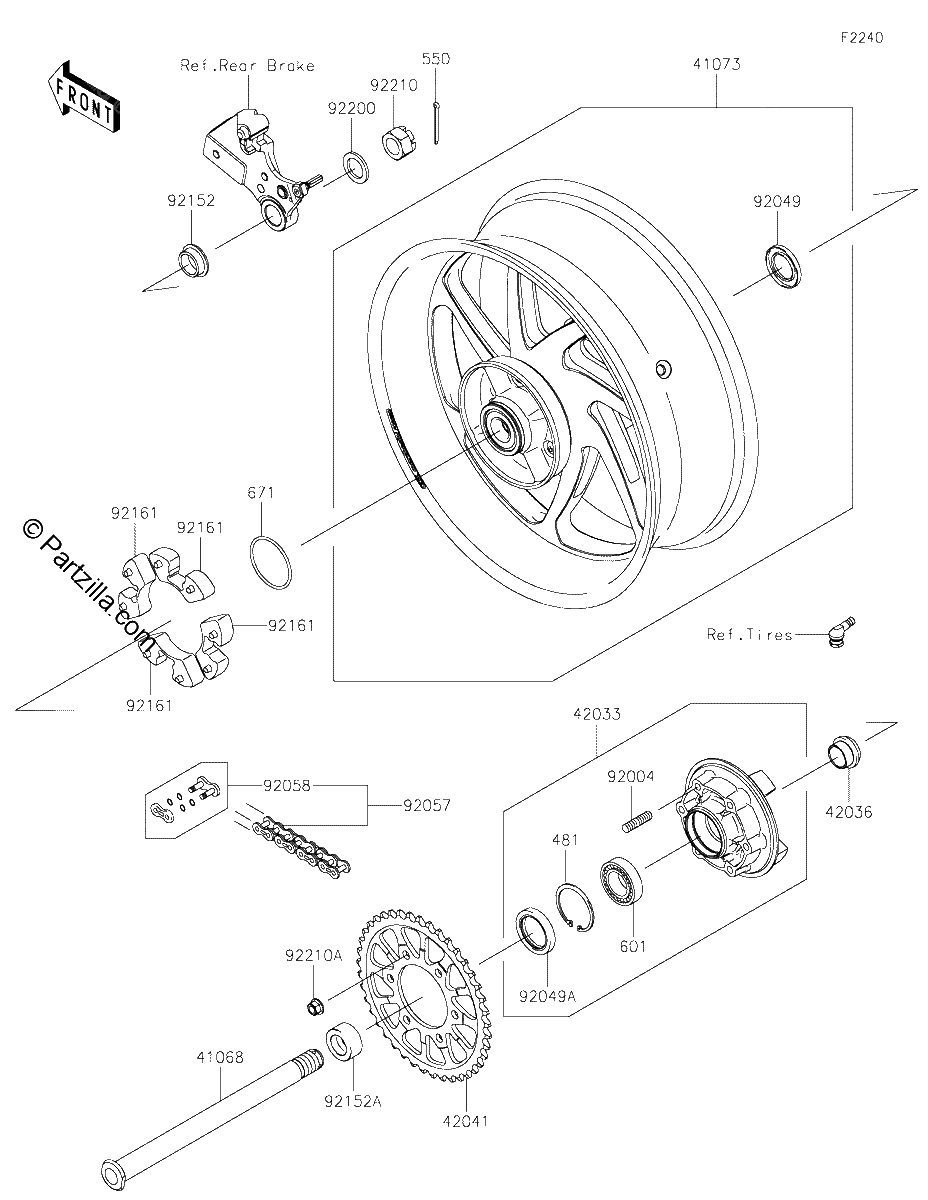 Diagrama de REAR WHEEL CHAIN