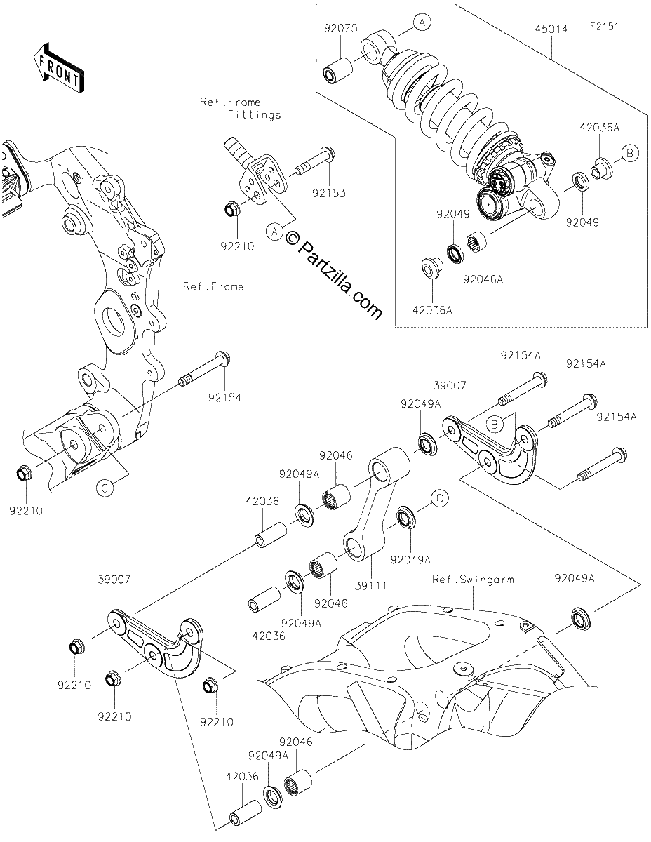 Diagrama de SUSPENSION SHOCK ABSORBER