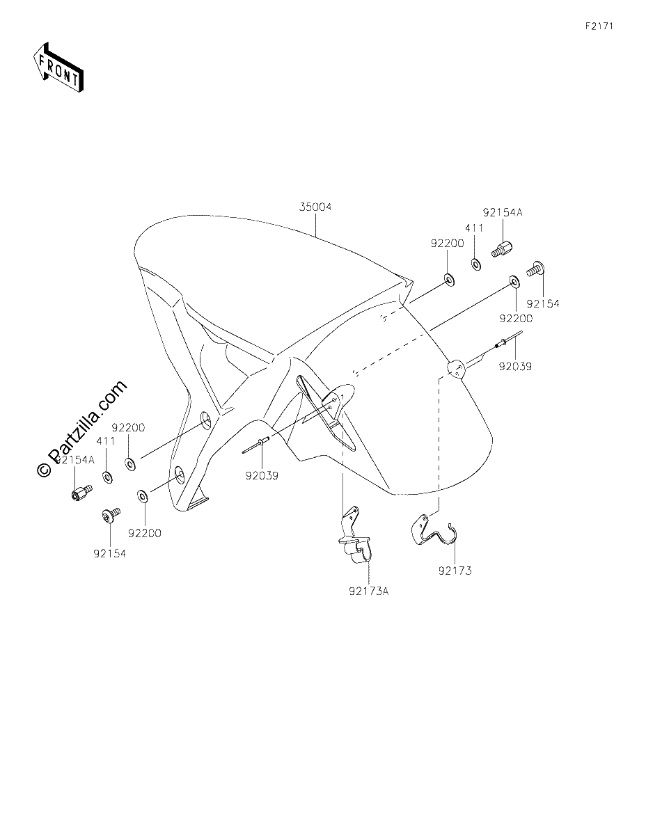 Diagrama de FRONT FENDER S