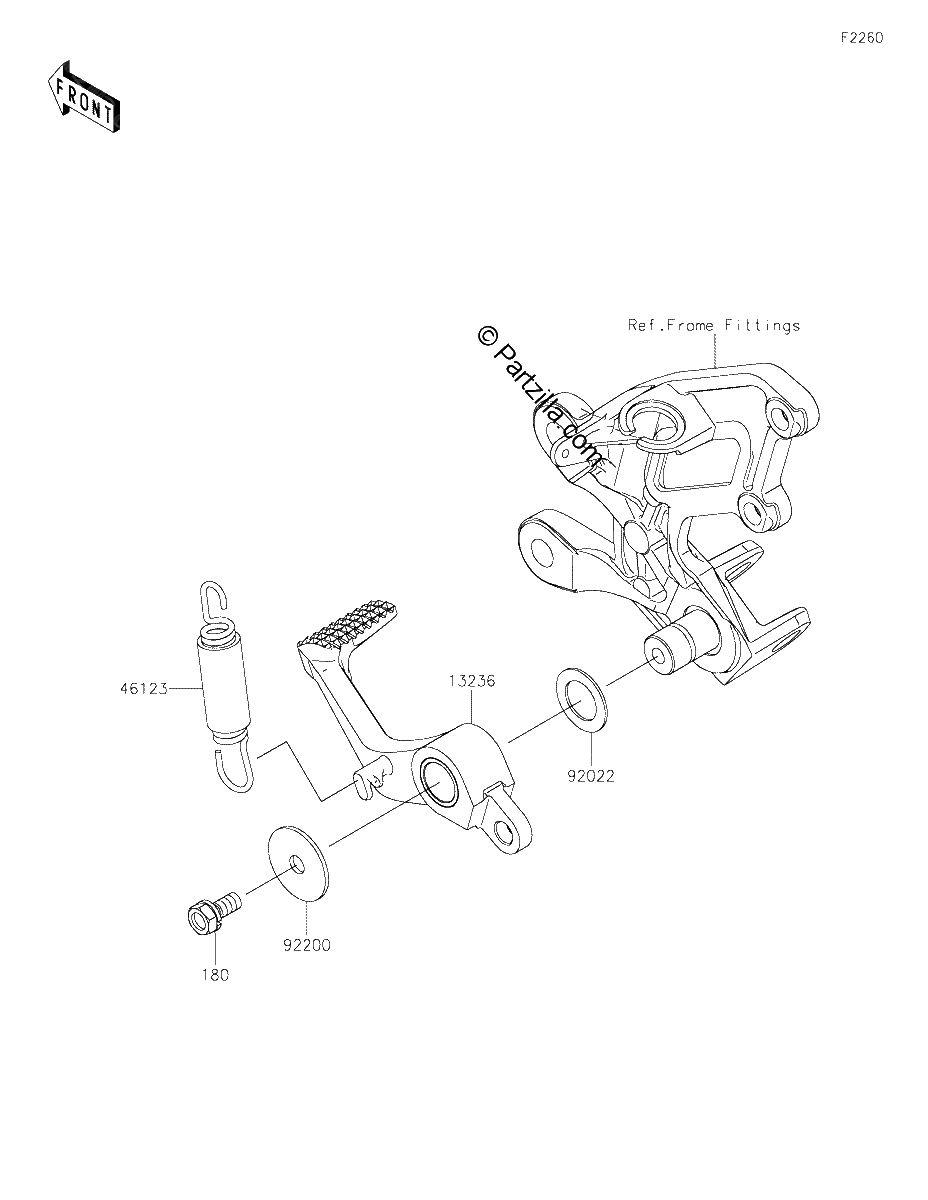 Diagrama de BRAKE PEDAL TORQUE LINK
