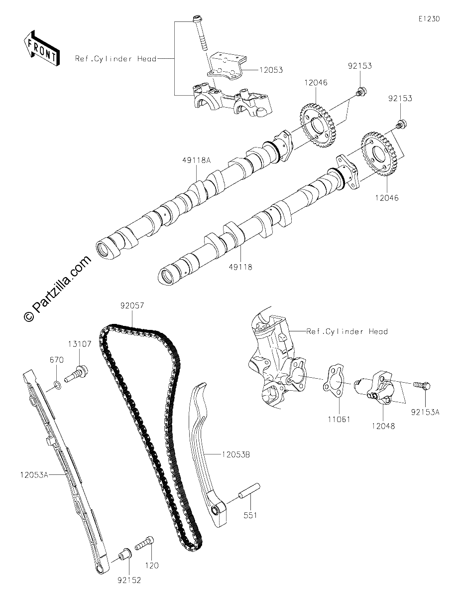 Diagrama de CAMSHAFT S TENSIONER