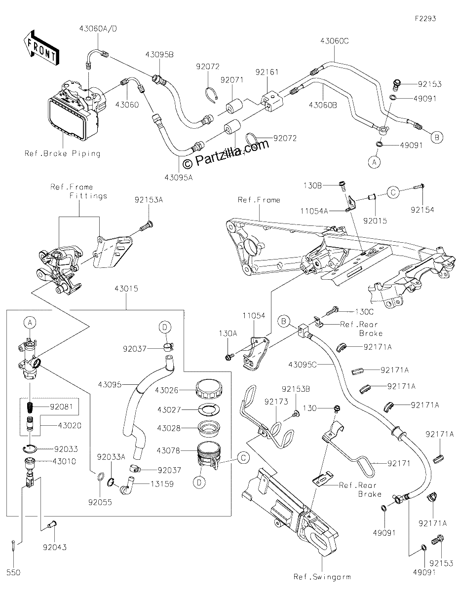 Diagrama de REAR MASTER CYLINDER