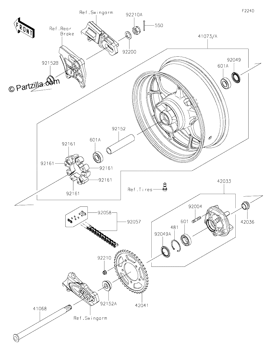 Diagrama de REAR WHEEL CHAIN