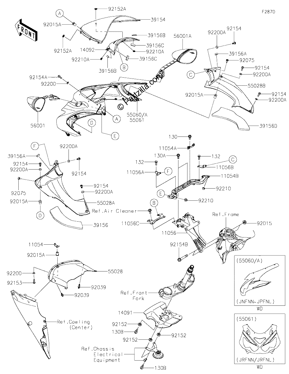 Diagrama de COWLING UPPER