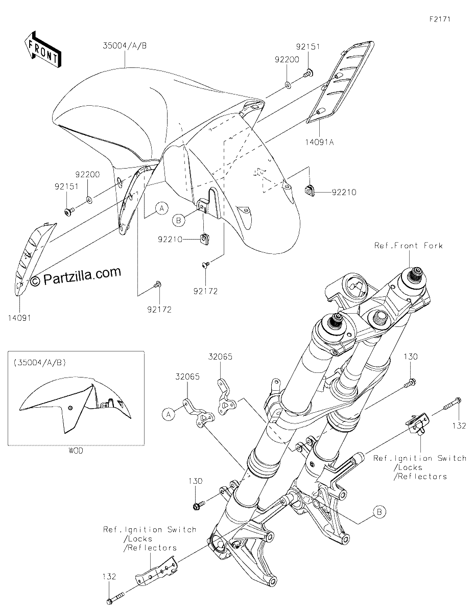 Diagrama de FRONT FENDER S