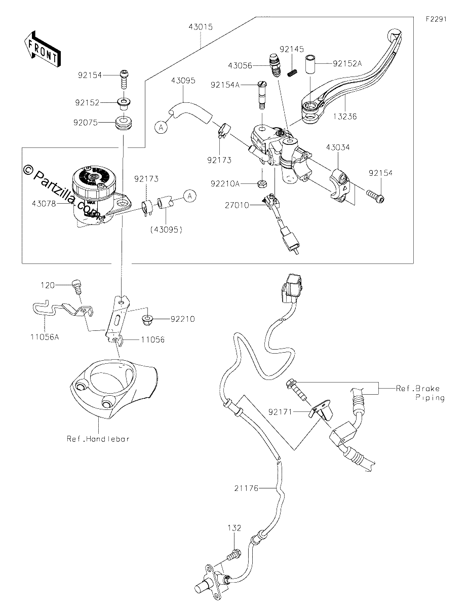 Diagrama de FRONT MASTER CYLINDER