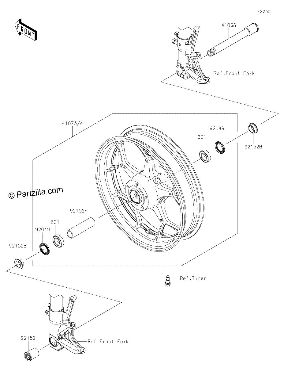 Diagrama de FRONT WHEEL