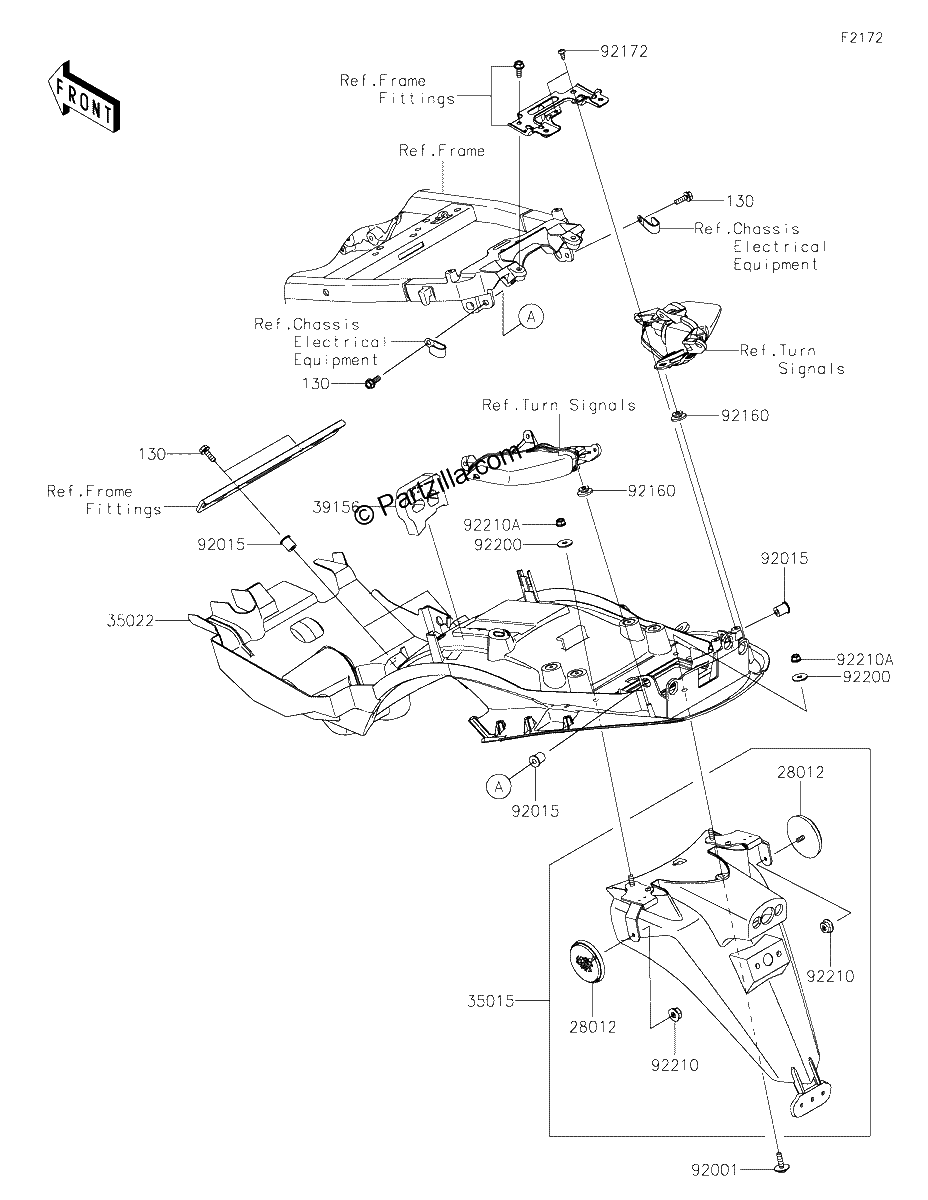 Diagrama de REAR FENDER S