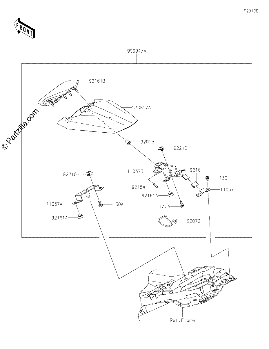 Diagrama de ACCESSORY PILLION SEAT COVER